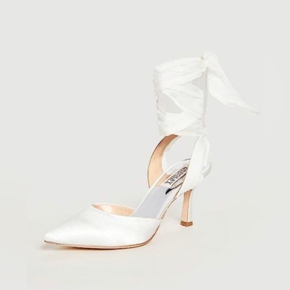 Badgley Mischka Blaze Satin Bow Stilettos - Picture 7 of 17